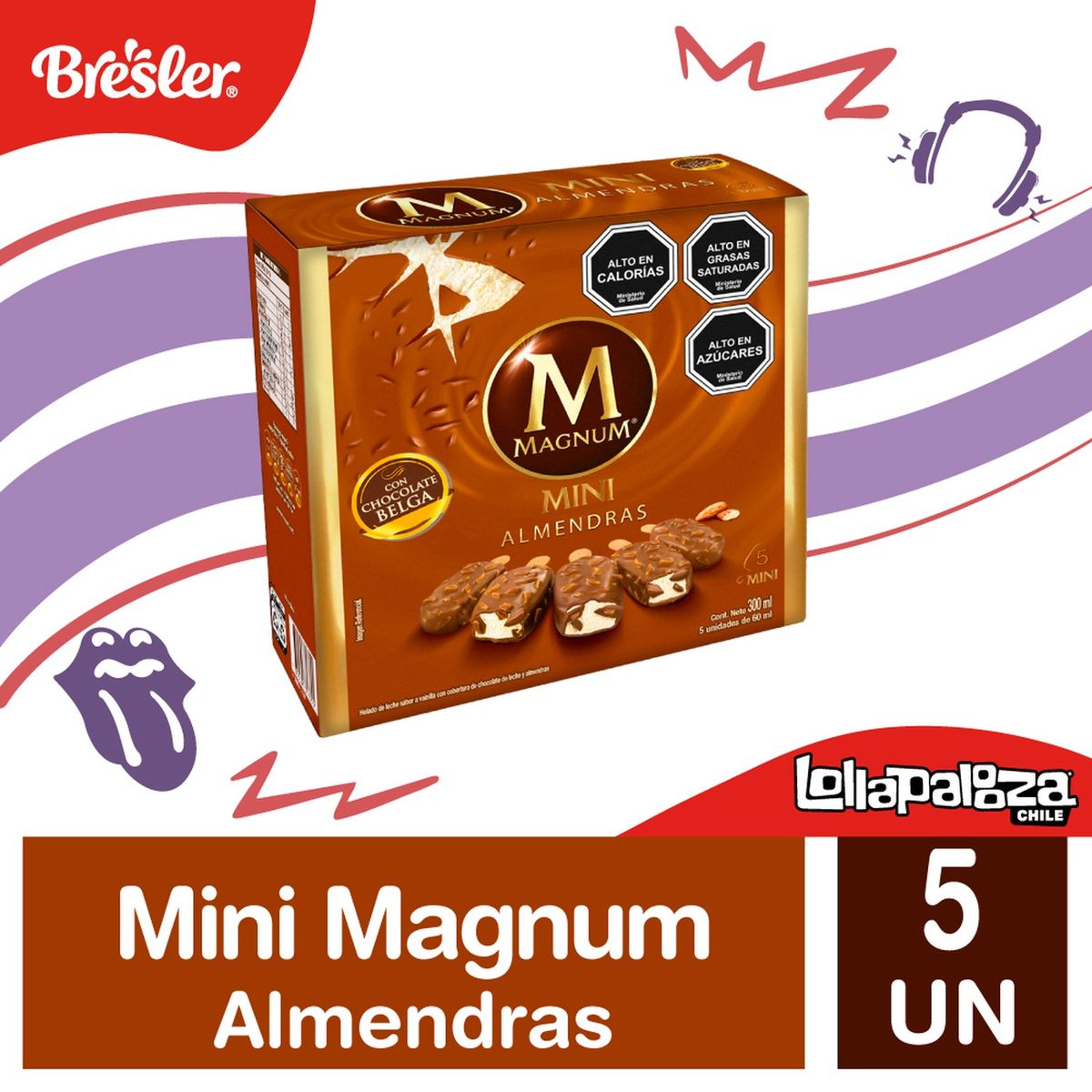 BRESLER - MAGNUM MINI ALMENDRAS MPK BRELESR 60 ML