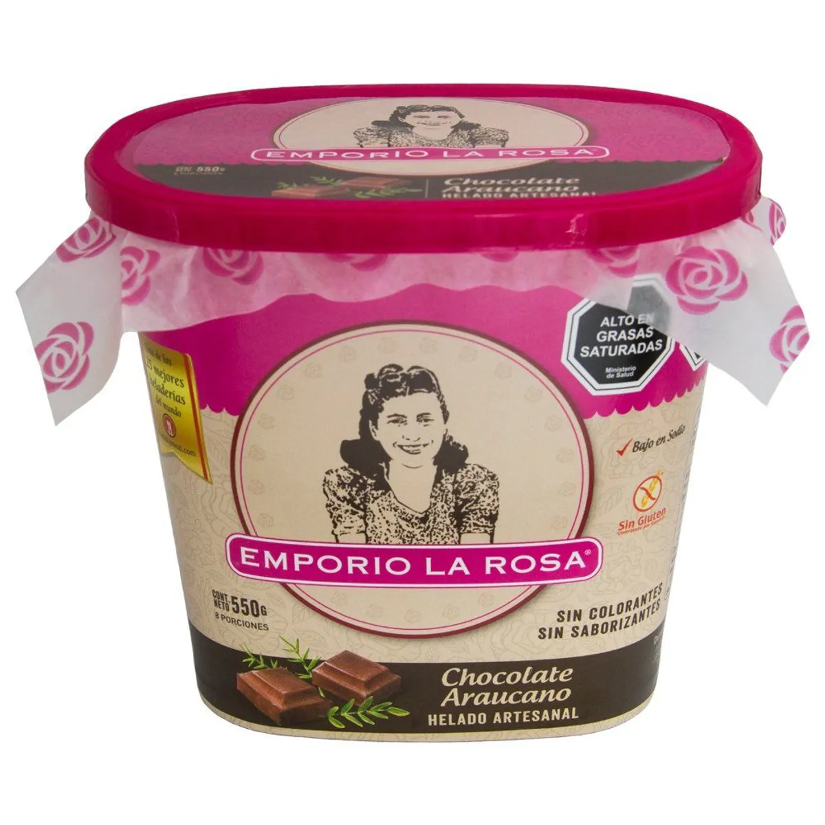 EMPORIO LA ROSA - HELADO CHOCOLATE ARAU.  EMPO ROSA 550 G.