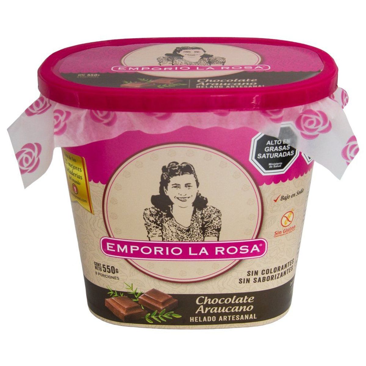 EMPORIO LA ROSA - HELADO CHOCOLATE ARAU.  EMPO ROSA 550 G.
