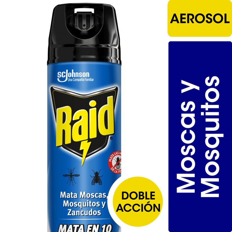 RAID - Insecticida Raid Mata Moscas y Mosquitos 360 ml