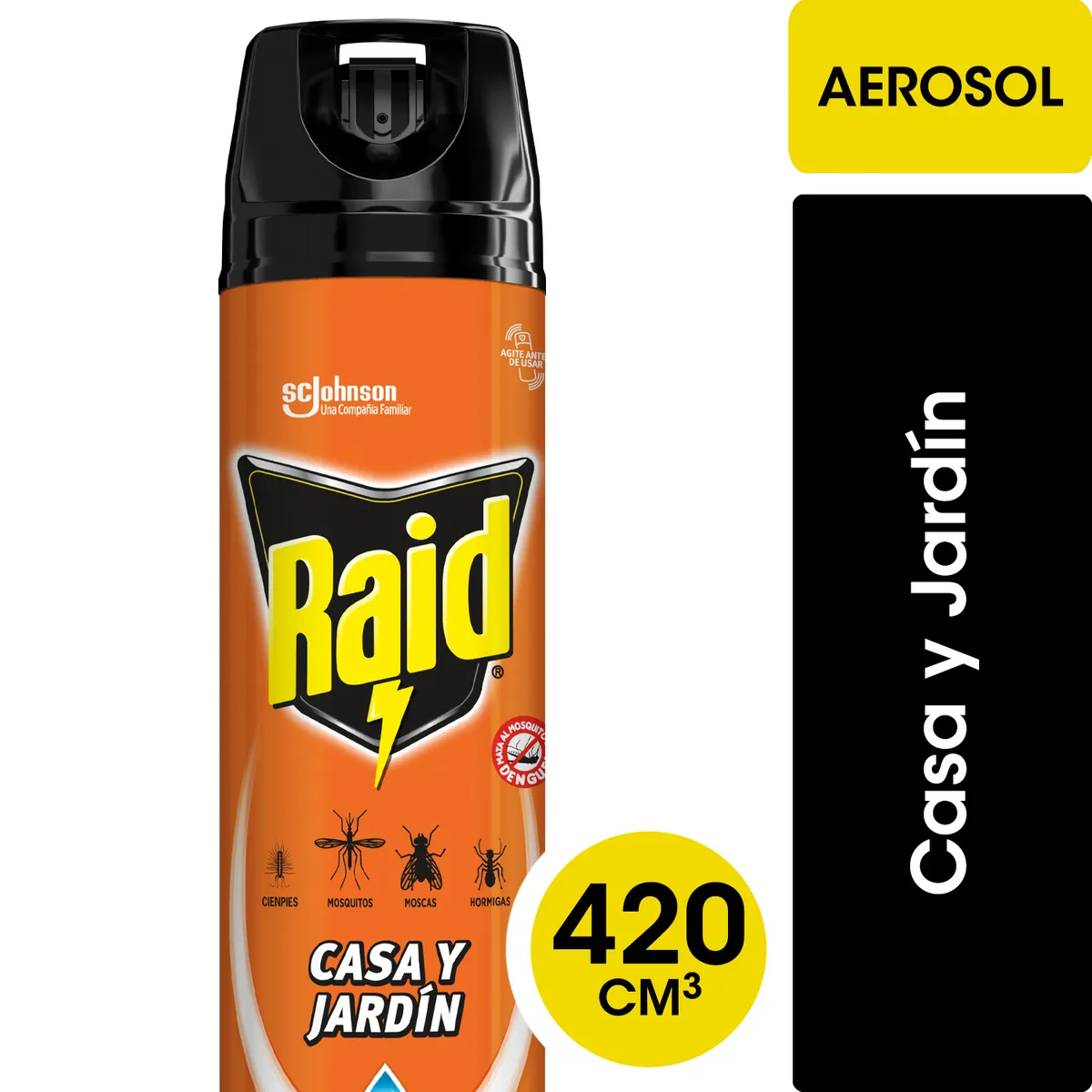 RAID - Insecticida Raid Casa y Jardín Aerosol 420 ml