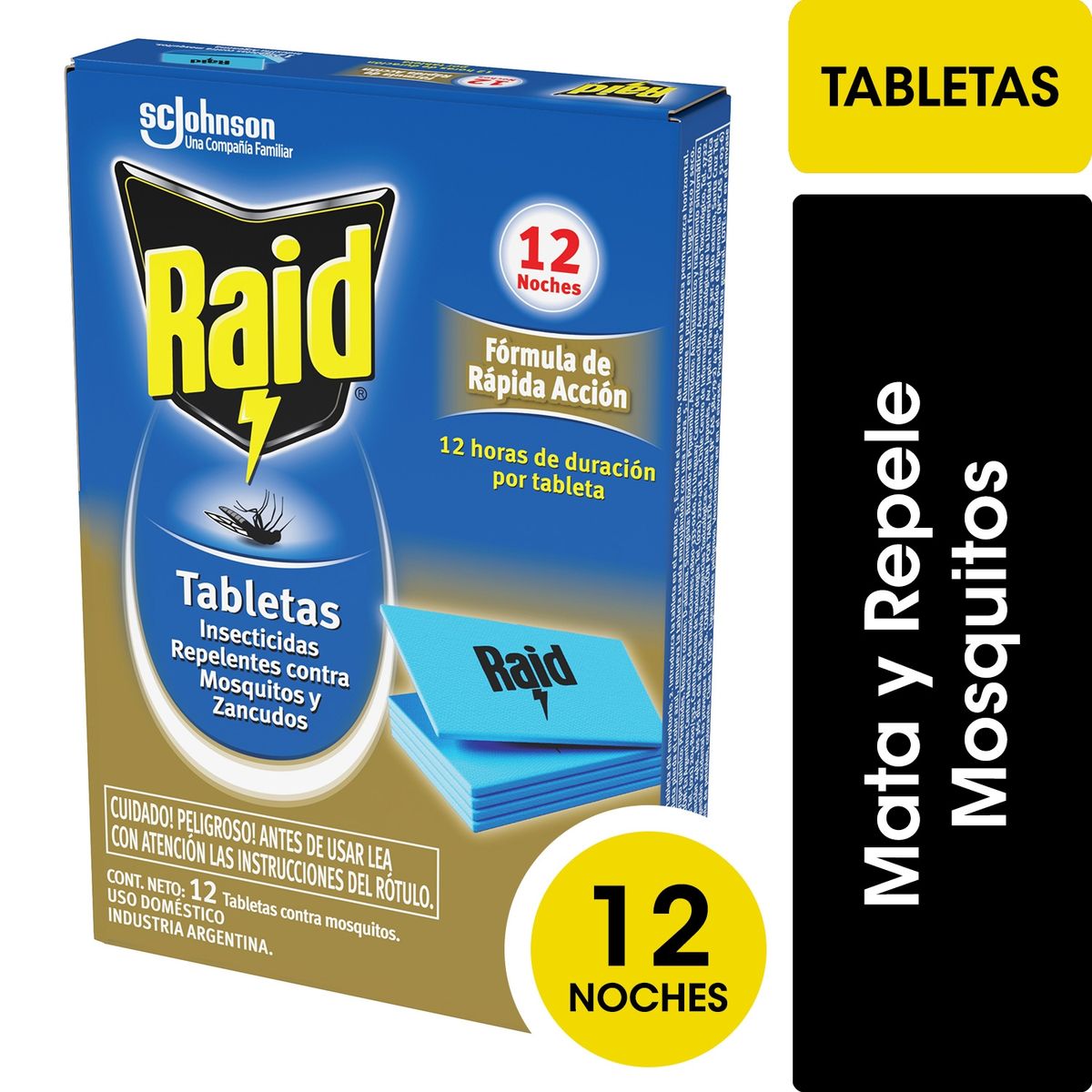 RAID - Tabletas de Repuesto Insecticida Raid contra Mosquitos Tabletas 12 Un