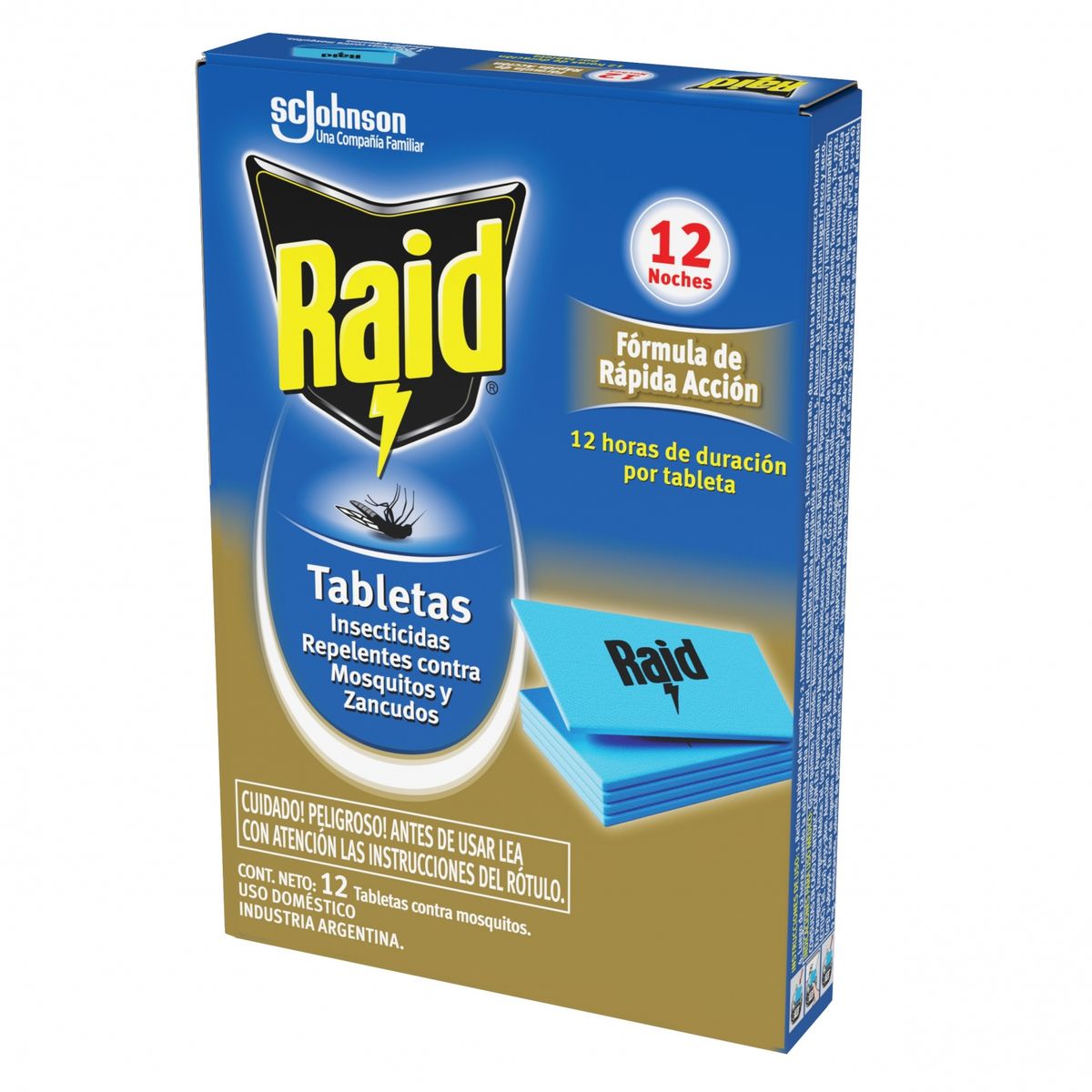 RAID - Tabletas de Repuesto Insecticida Raid contra Mosquitos Tabletas 12 Un