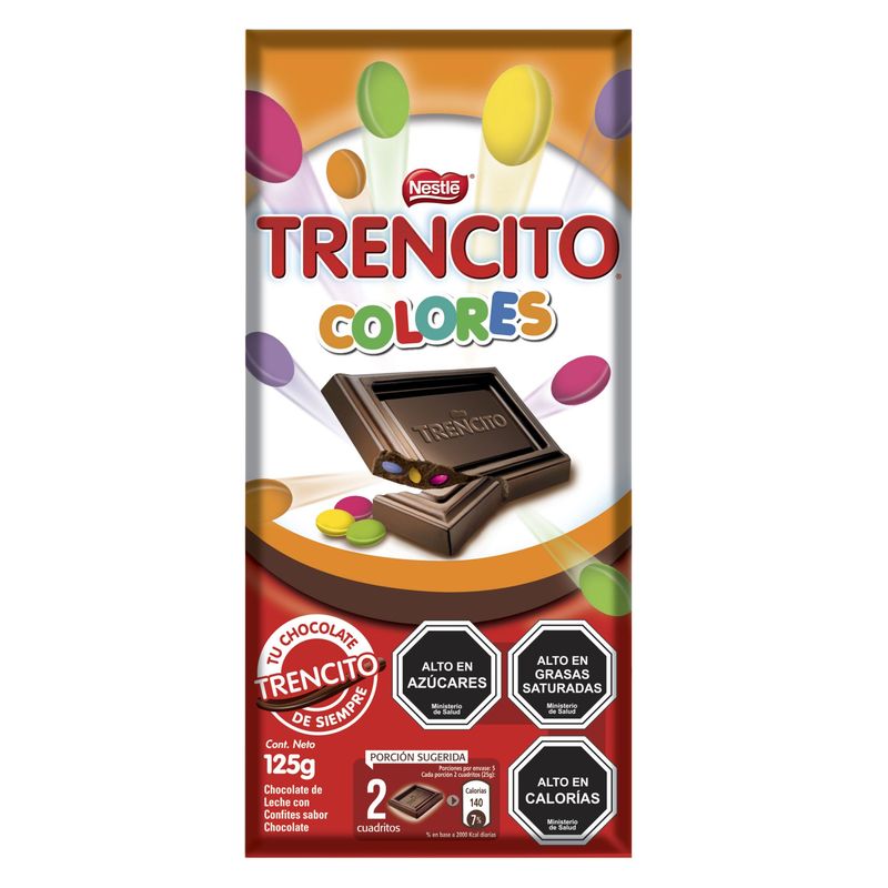 TRENCITO - CHOCOLATE TRENCITO COLORES  NESTLE 130 G