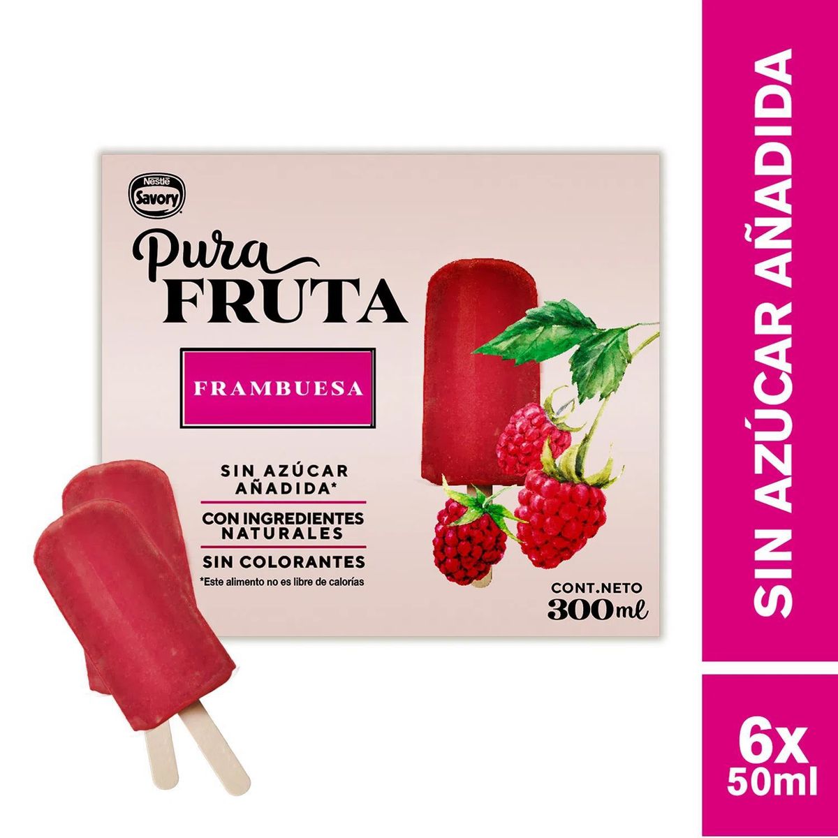 PURA FRUTA - HELADO PURA FRUTA FRAMB  SAVORY 300 ML