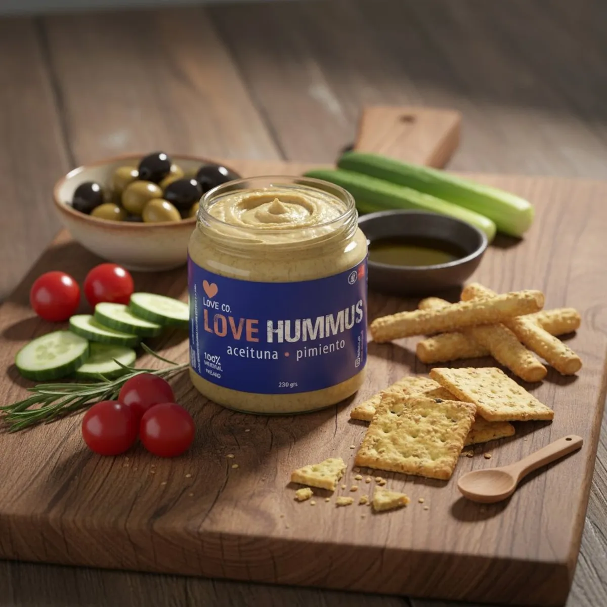I LOVE HUMMUS - Hummus Aceituna y Pimiento I love Hummus 220 gr