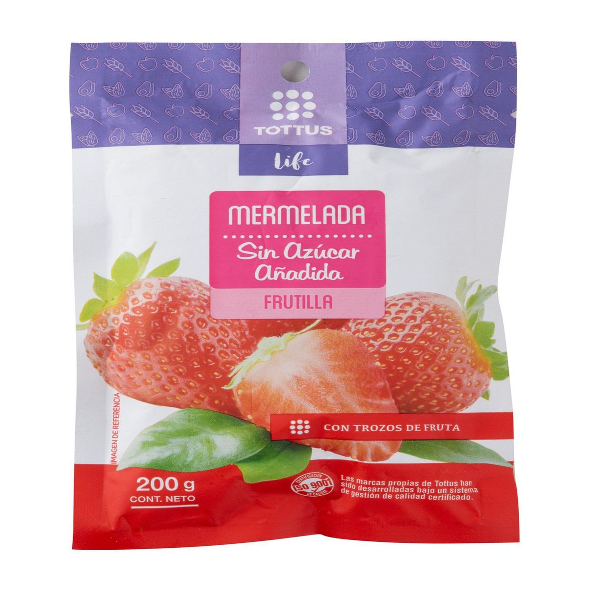 TOTTUS LIFE - Mermelada Frutilla Sin Azúcar Añadida