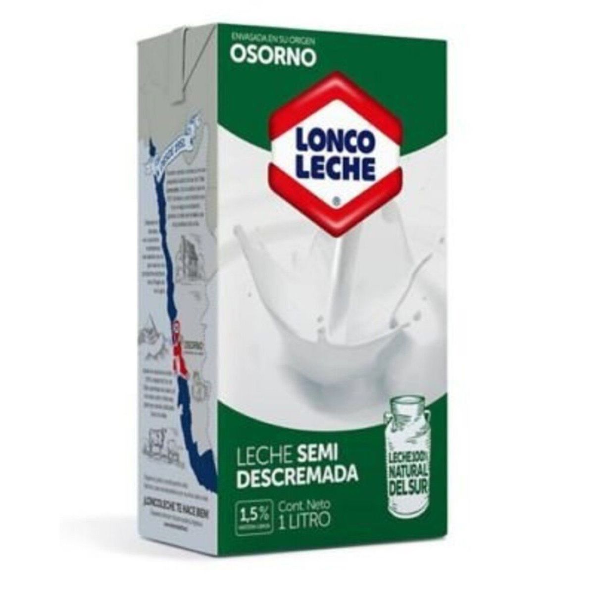 LONCOLECHE - Pack Leche Semidescremada Natural