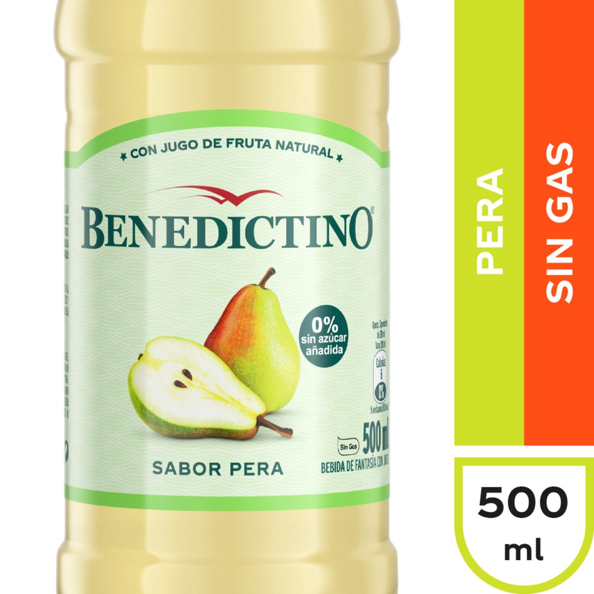 BENEDICTINO - Agua Saborizada Pera Benedictino 500 ml