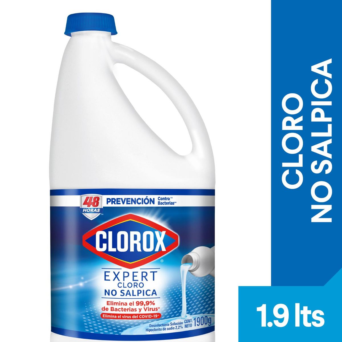 CLOROX - Cloro Clorox Anti-Splash Botella 1.9 Lts