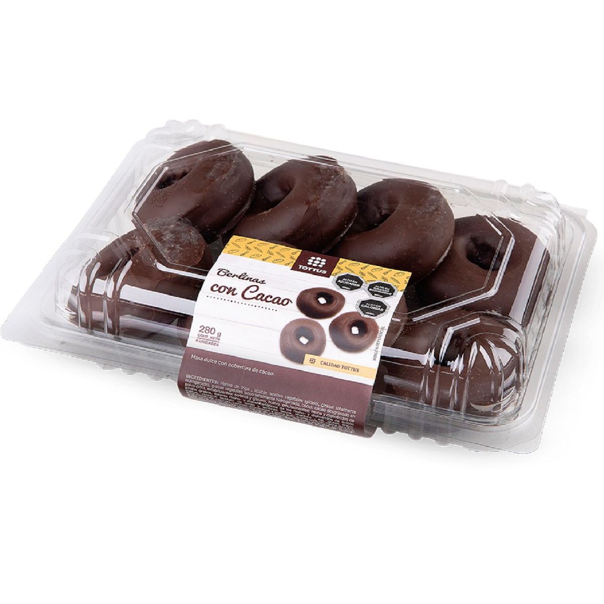 TOTTUS - Berlinas con Cacao Tottus 8 Un