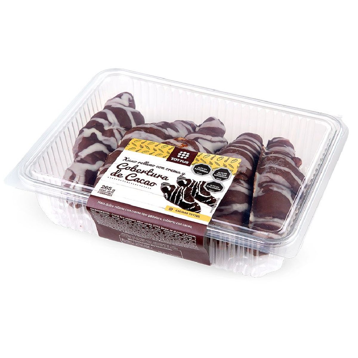TOTTUS - Xuxo Rellenos con Crema y Cobertura de Cacao Tottus 5 Un