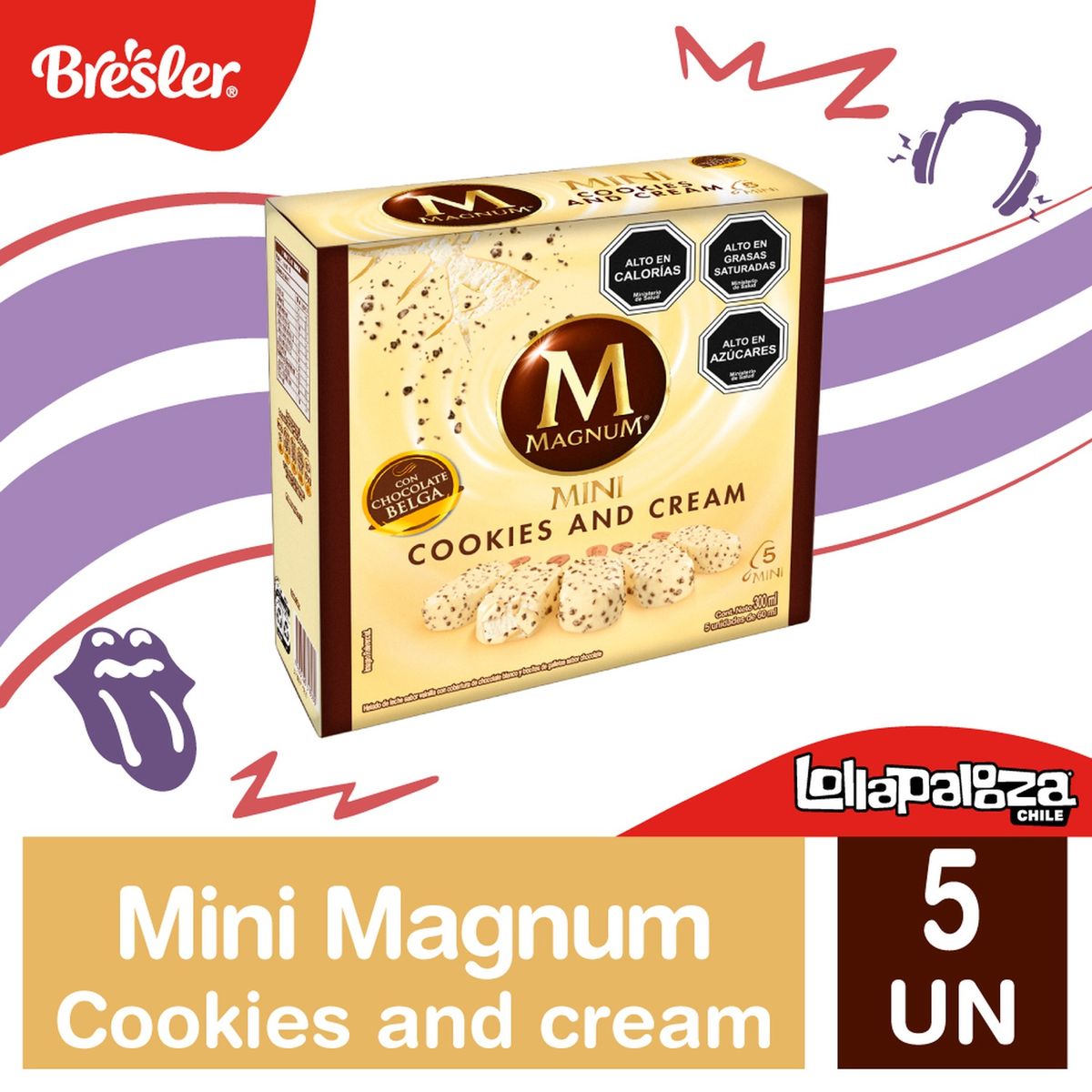 BRESLER - HEL MINI COOKIE CREAM MPK MAGNUM 6X60 ML