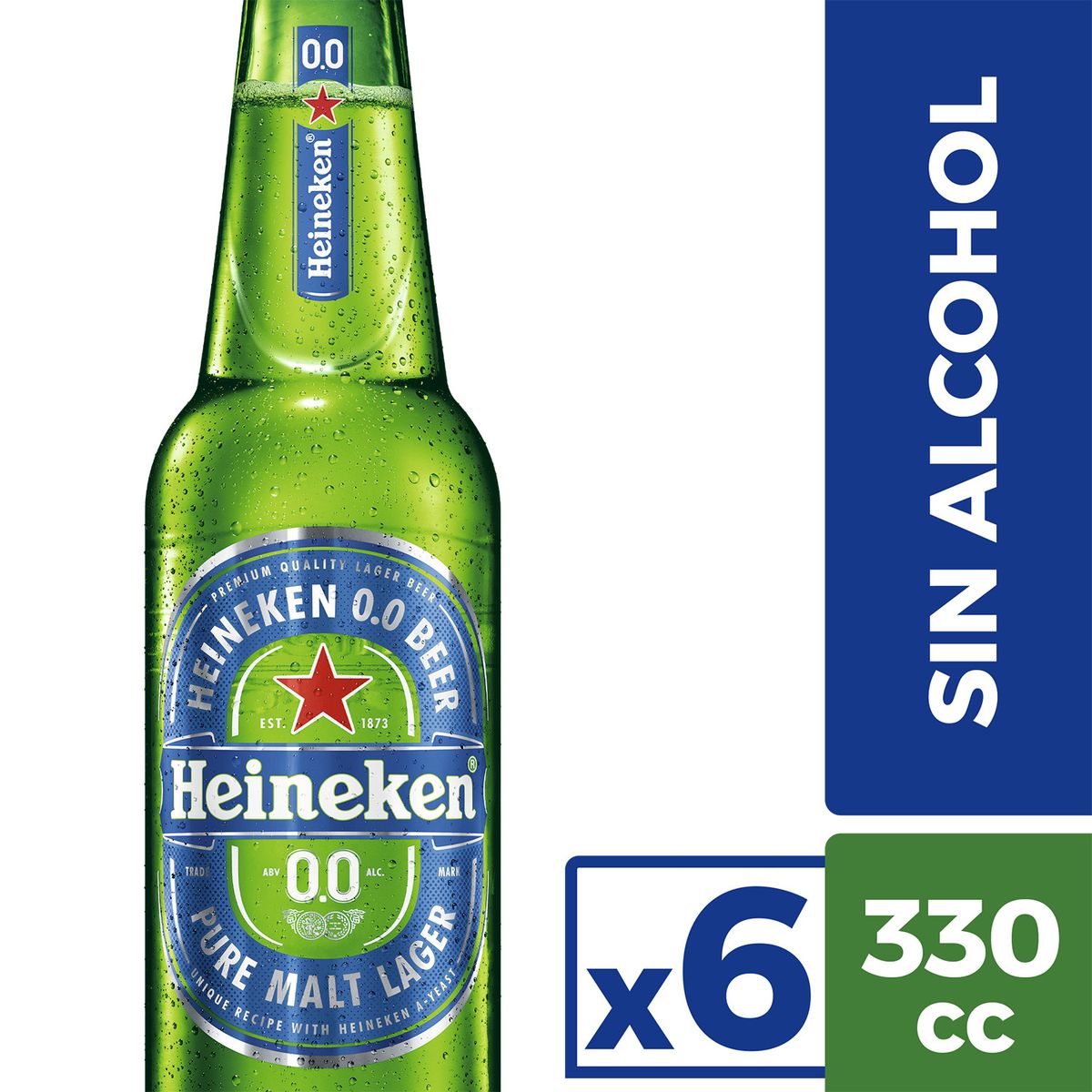 HEINEKEN - CERVEZA HEINE 0.0 X6 LN HEINEKEN 330 CC