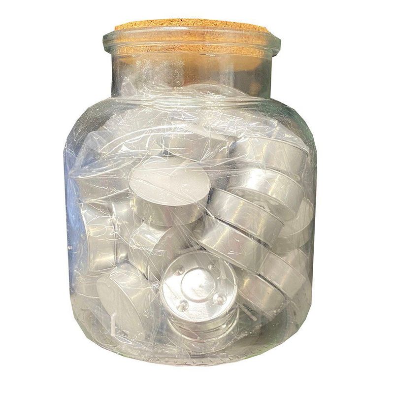 CASA JOVEN - 50 Velas Tea Light en Canister Transparente