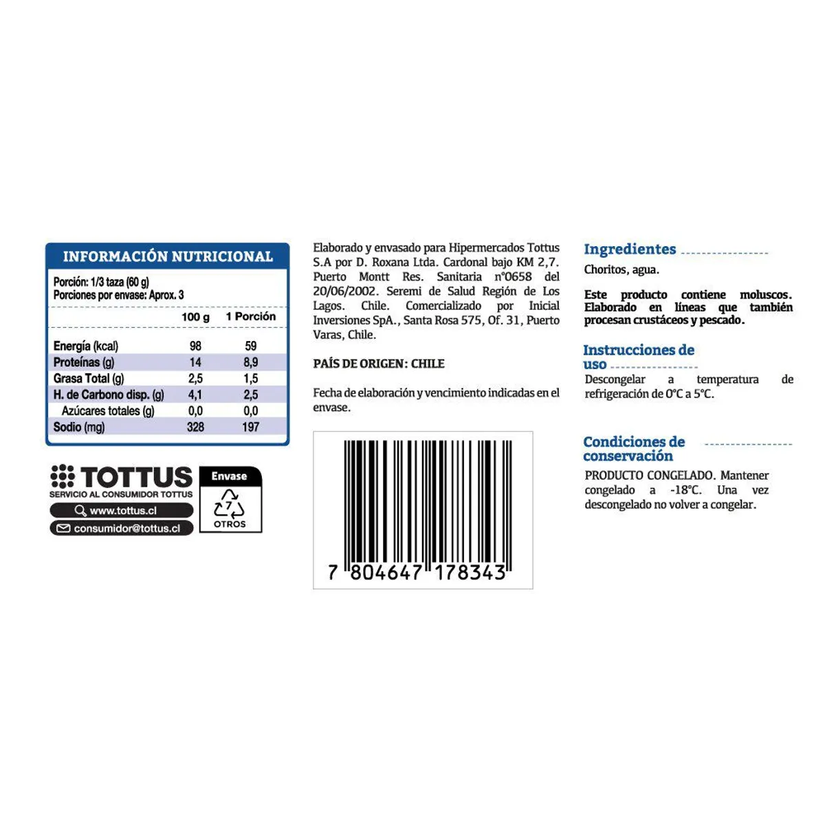 TOTTUS - Chorito Carne Cocido
