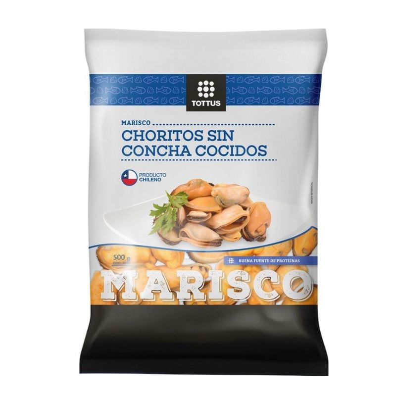 TOTTUS - Choritos Sin Concha Cocido Congelado Tottus 500 g