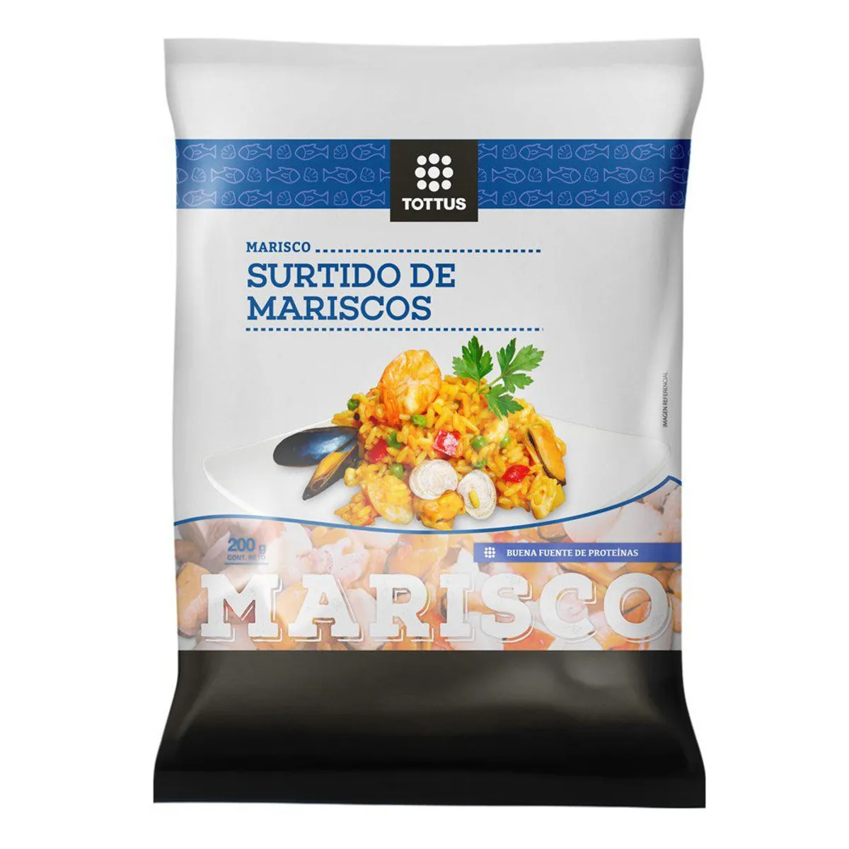 TOTTUS - Surtido de Mariscos Congelado Tottus 200 g