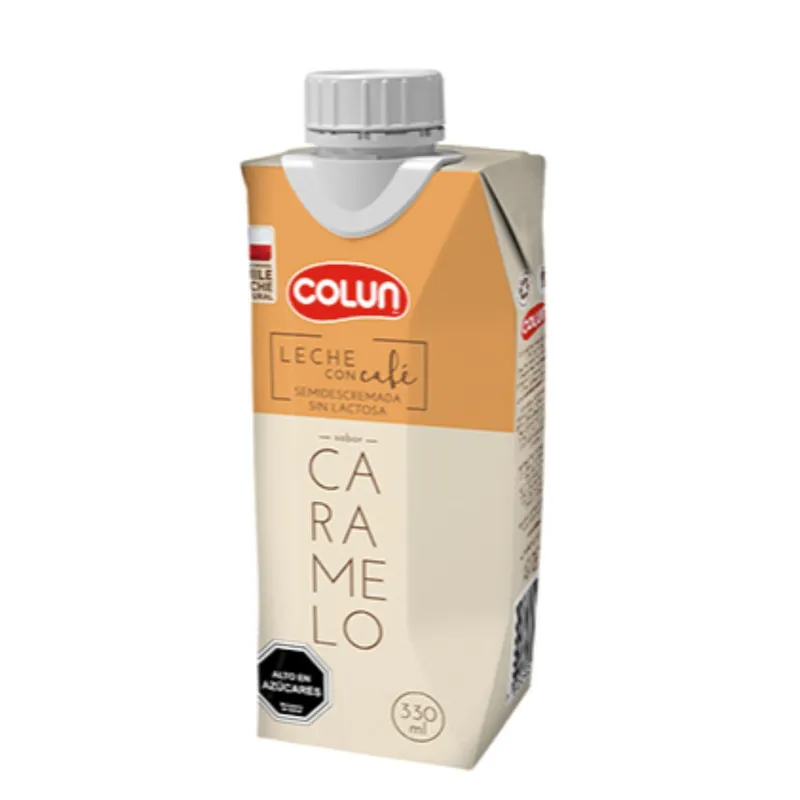 COLUN - Leche Semidescremada Sin Lactosa Sabor Caramelo