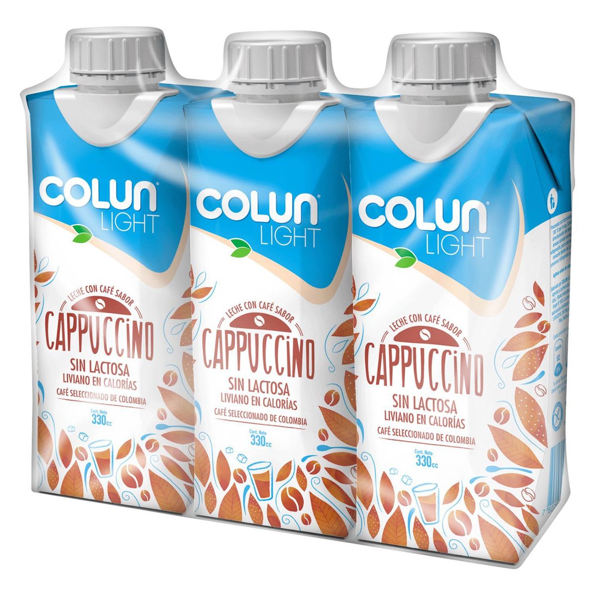 COLUN - Pack Leche Ligth Sin Lactosa Sabor Cappucinno