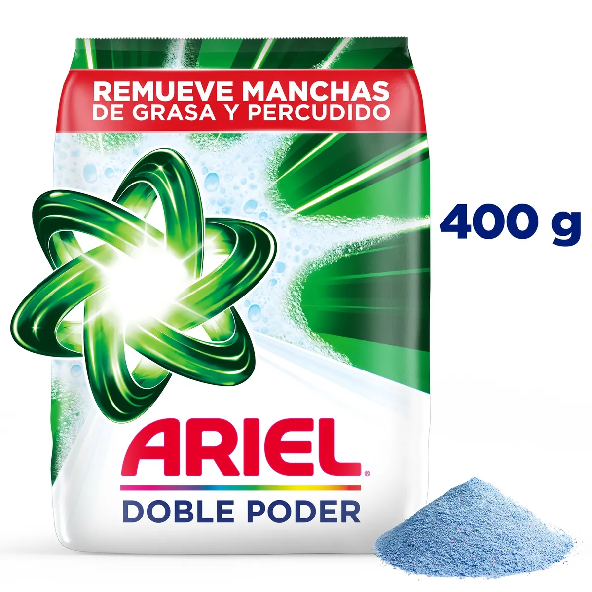 ARIEL - Detergente en Polvo Doble Poder Ariel 400 gr