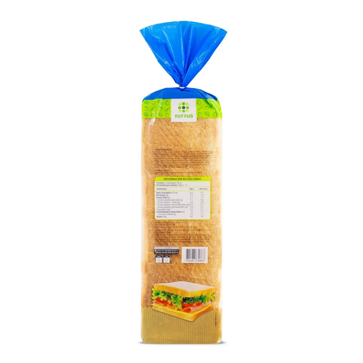 TOTTUS - Pan Molde Blanco Tottus 580 g