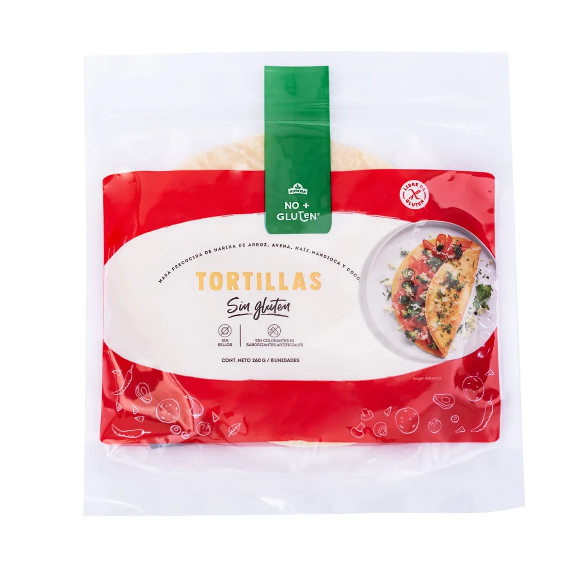 NO+GLUTEN - TORTILLA NO  GLUTEN 260G