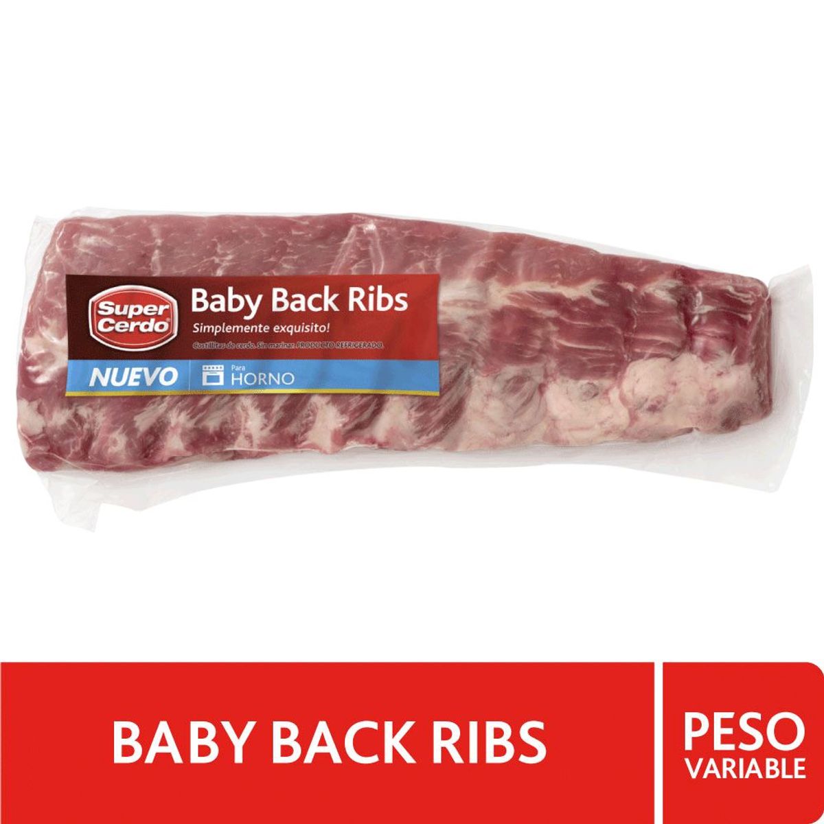 SUPER CERDO - Costillitas de Cerdo Baby Backs Ribs Super Cerdo Peso Variable