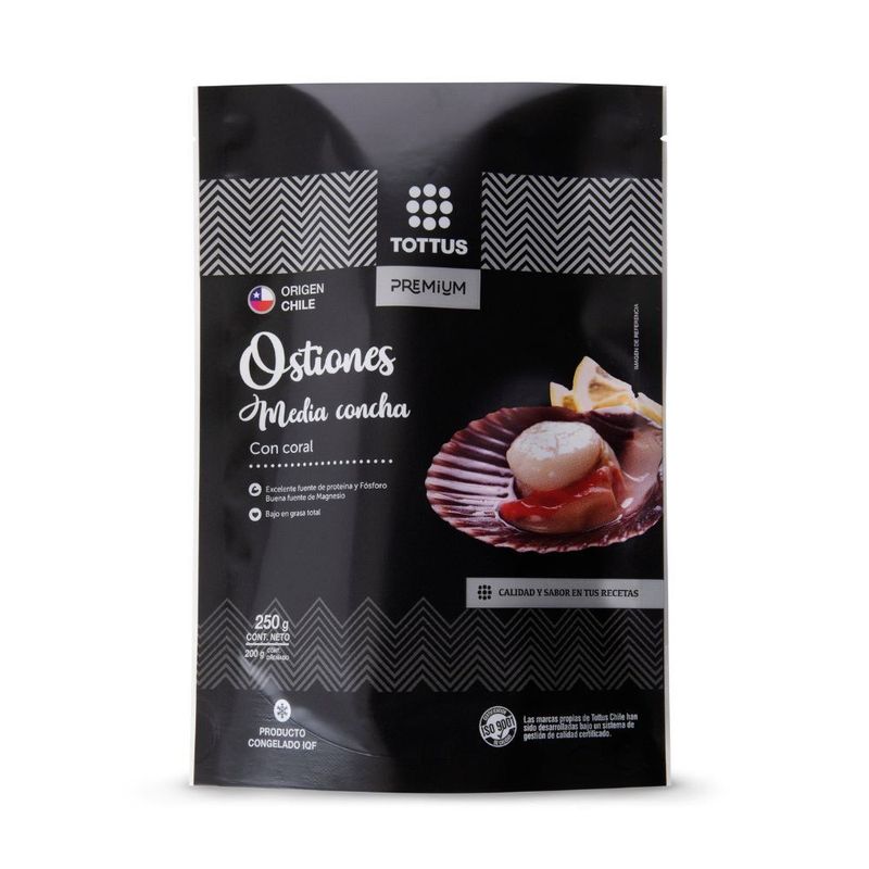 TOTTUS PREMIUM - Ostión Media Concha Premium
