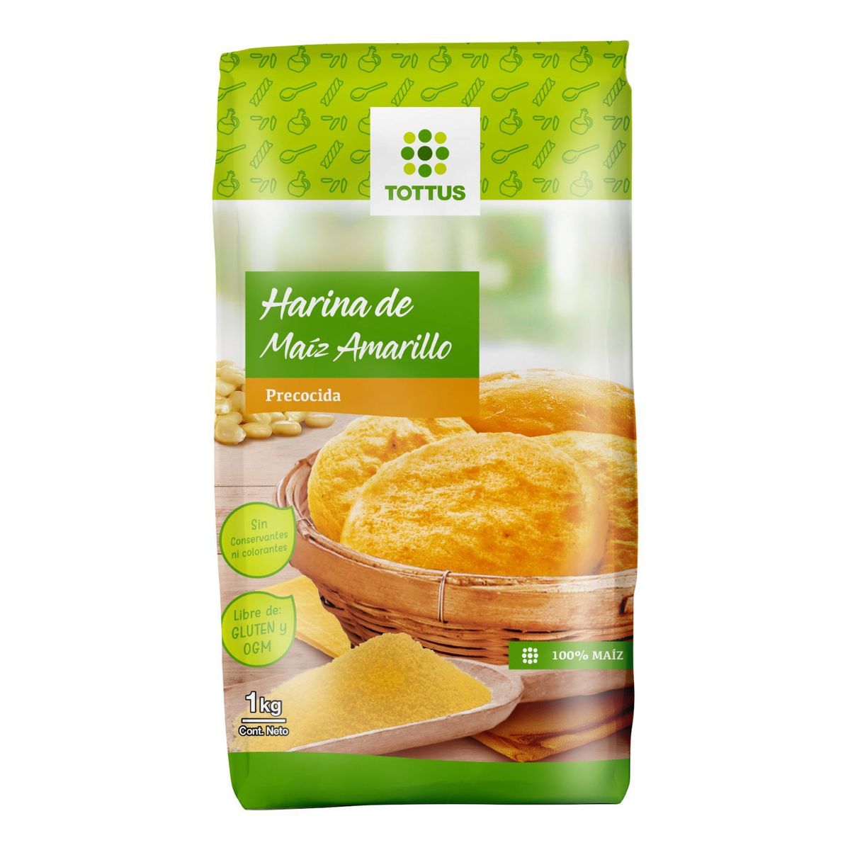 TOTTUS - HARINA DE MAIZ AMARILLA  TOTTUS 1 KG