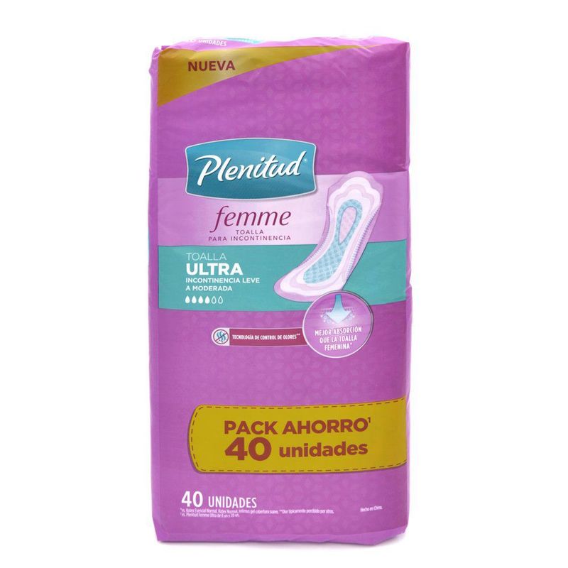 PLENITUD FEMME - TOALLA ULTRA  PLENITUD FEMME 40 UN
