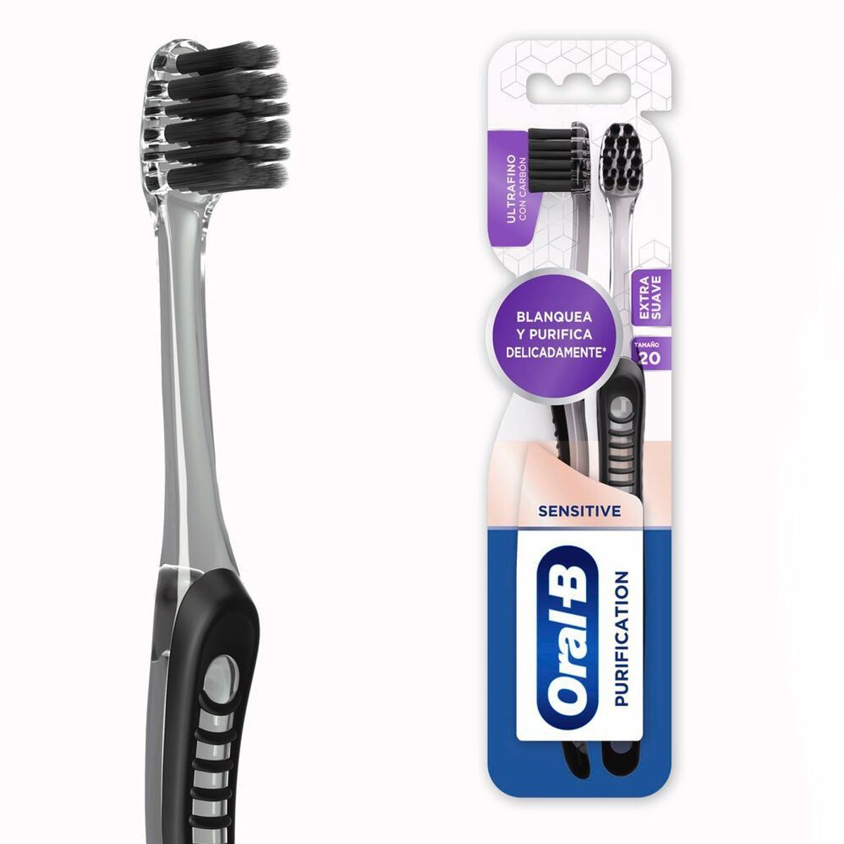 ORAL B - Cepillo de Dientes Whitening Therapy Purification Suave