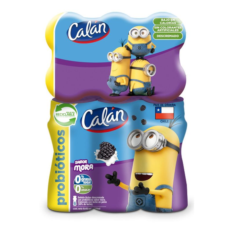 CALAN - Probióticos Sabor Mora Calan 6 x 90 ml