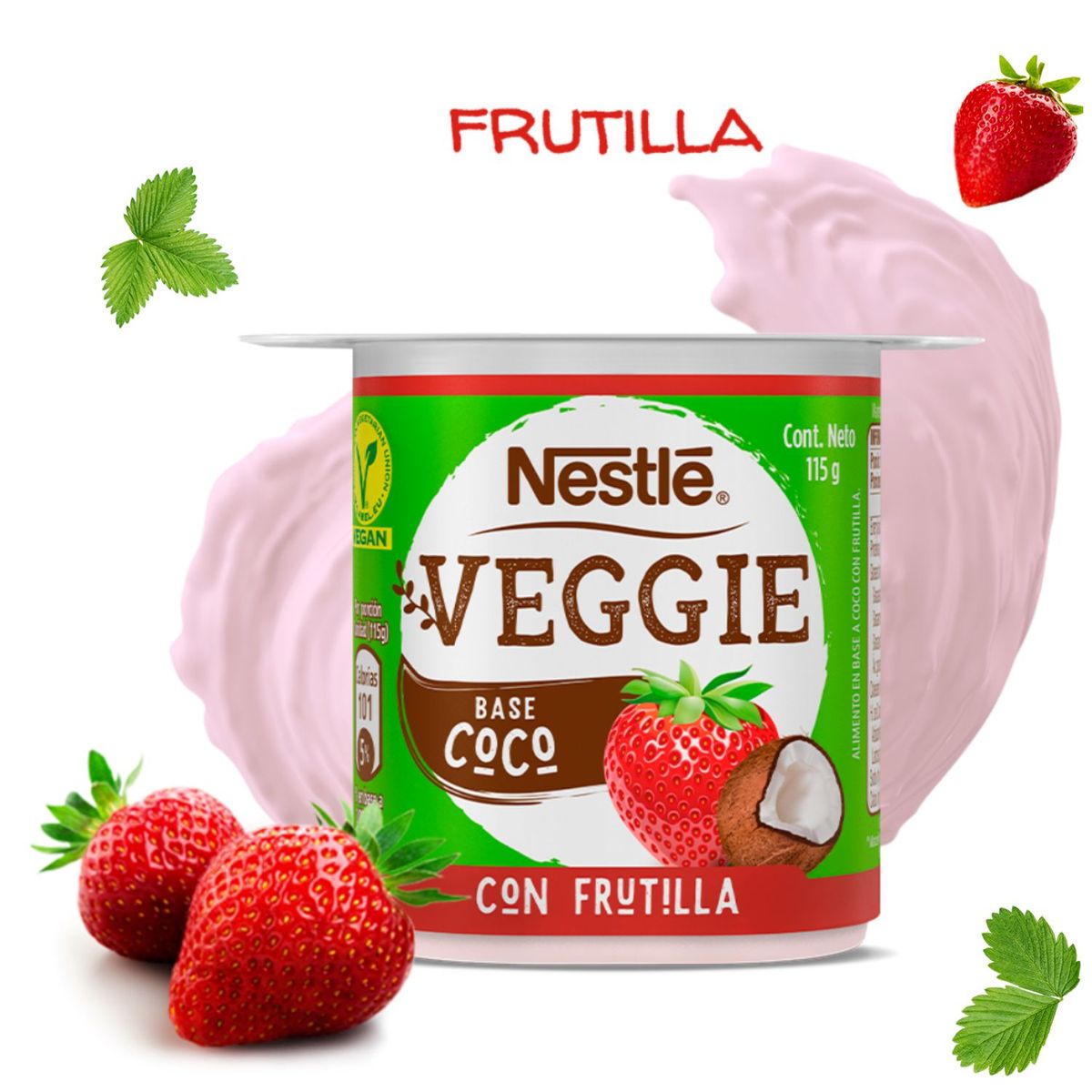 NESTLE - Alimento Vegetal Veggie Coco Frutilla Nestlé 115 gr