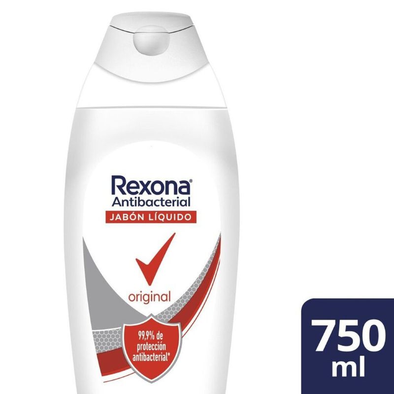 REXONA - JABON LIQ ANTIBACTERIAL  REXONA 750 ML