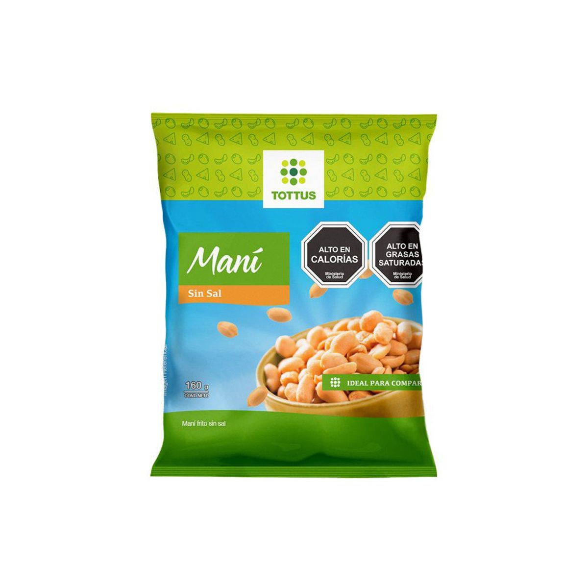 TOTTUS - Maní Sin Sal Tottus 160 g