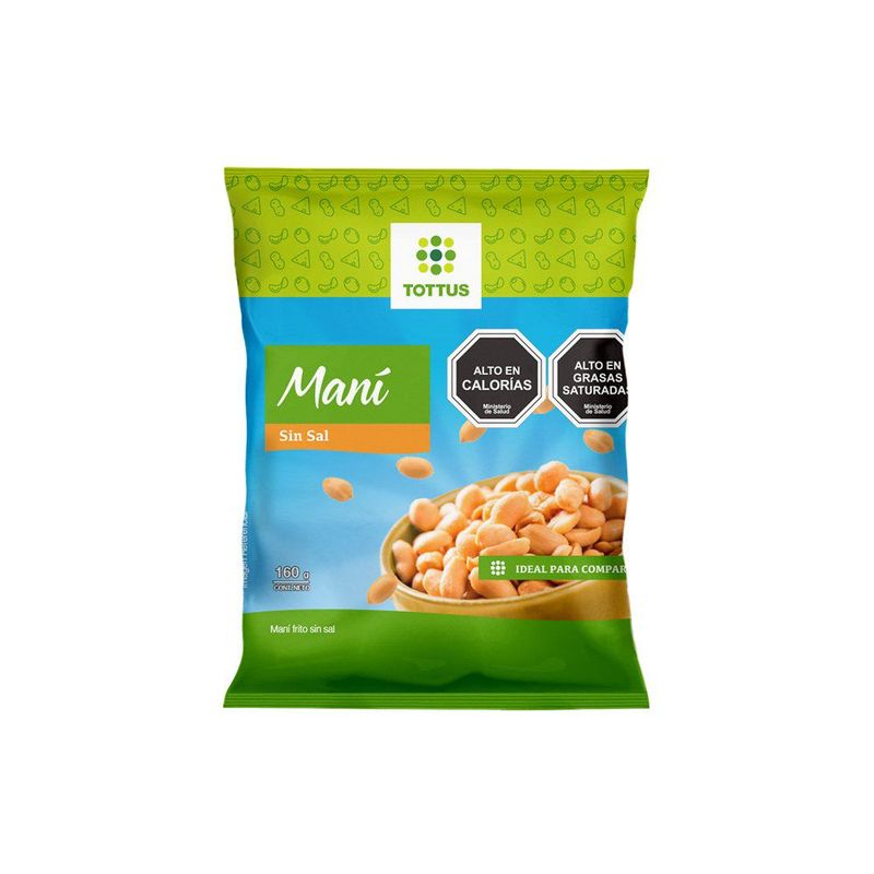 TOTTUS - Maní Sin Sal Tottus 160 g