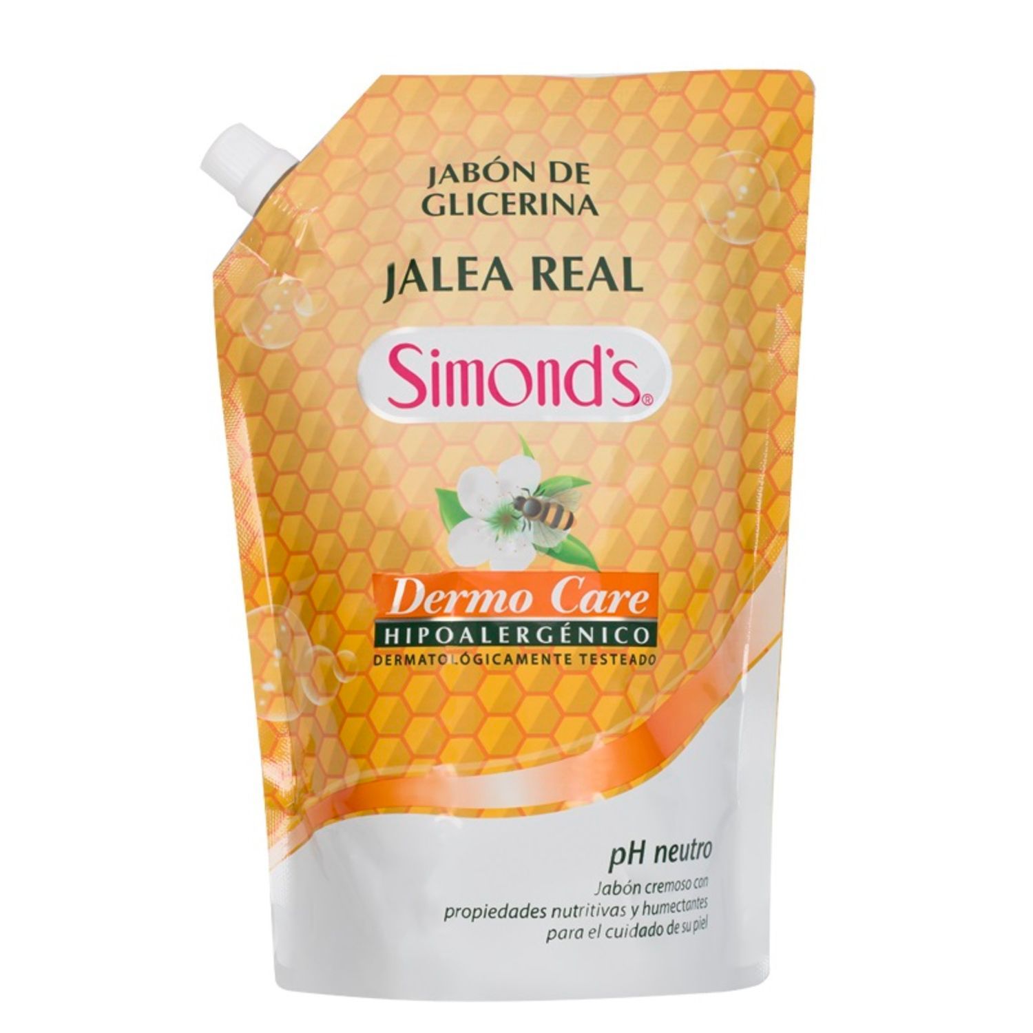 Jabón Líquido Simon's Dermo Care Glicerina con Jalea Real Doypack