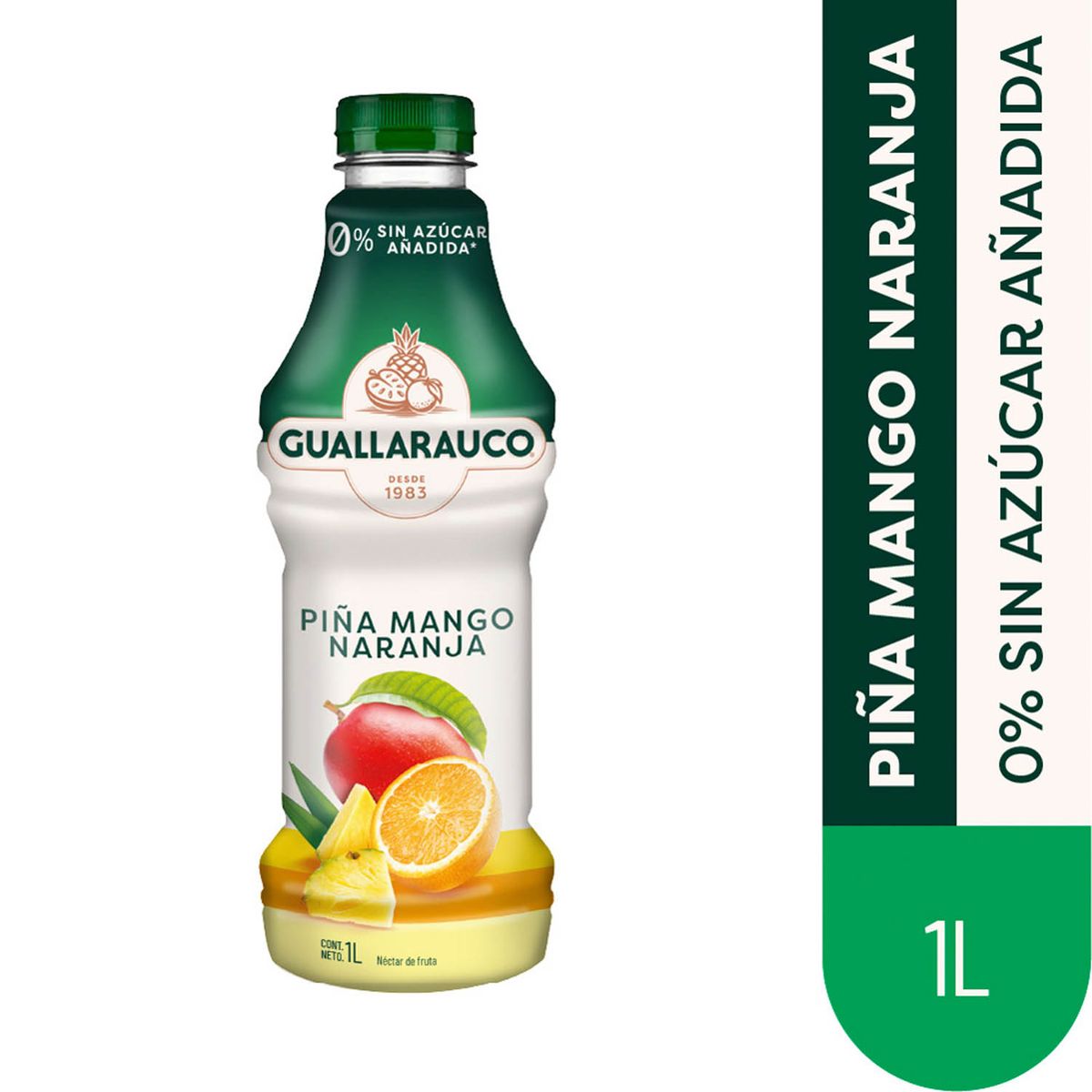 GUALLARAUCO - Néctar Piña, Mango y Naranja Sin Azúcar Guallarauco 1 L