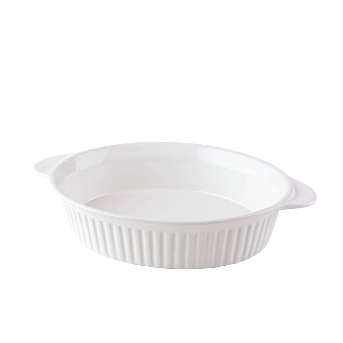 CASA JOVEN - Fuente Ovalada Para Horno Blanca 1,55 litros