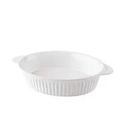 CASA JOVEN - Fuente Ovalada Para Horno Blanca 1,55 litros