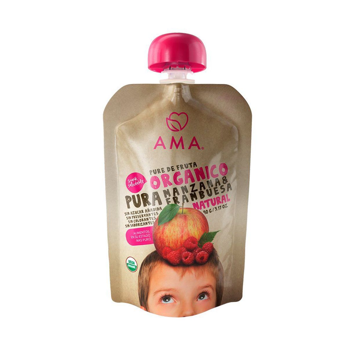 AMA - Pure manzana, frambuesa orgánicos