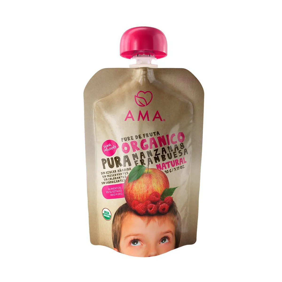 AMA - Pure manzana, frambuesa orgánicos