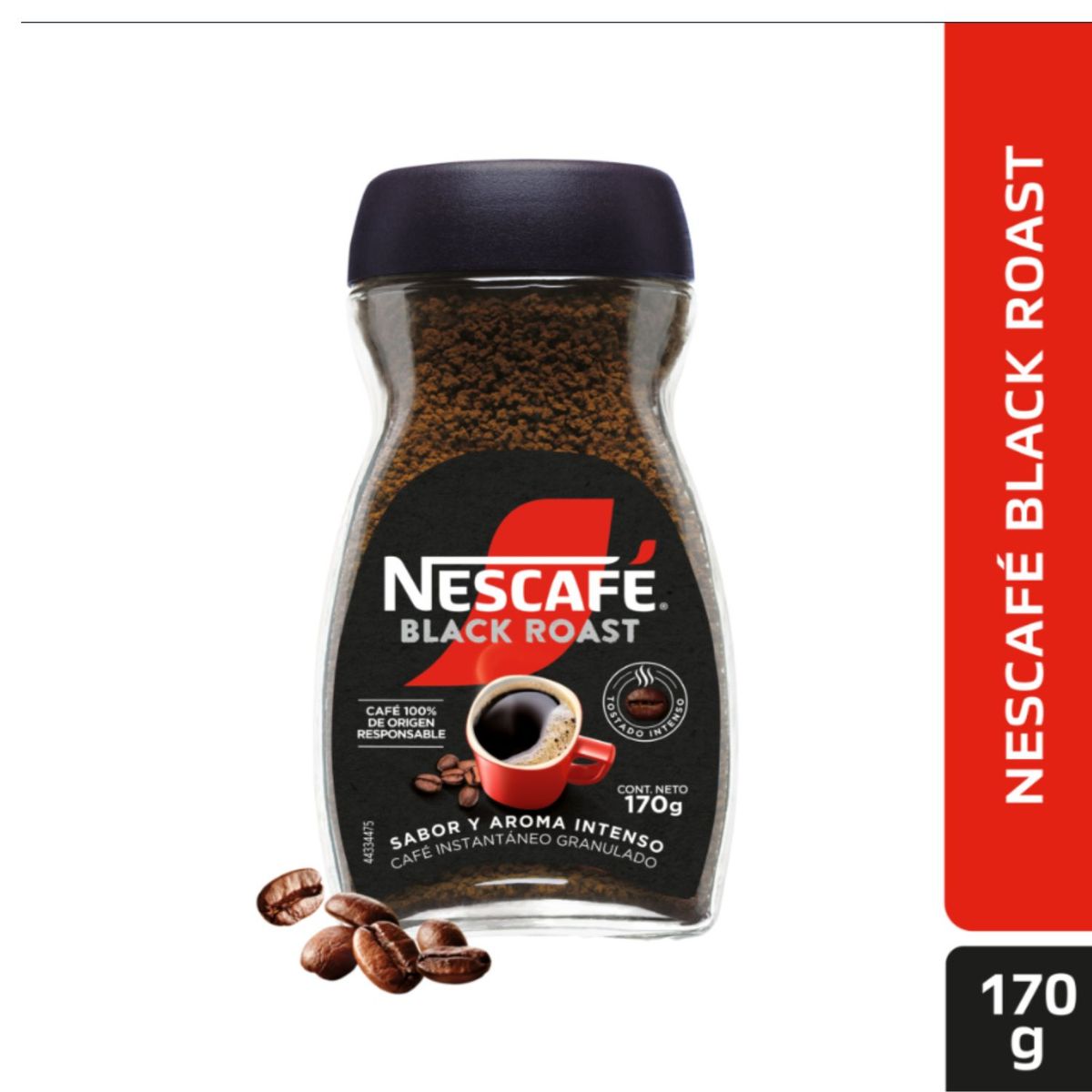NESCAFE - Café Instantáneo Black Roast Nescafe 170 g