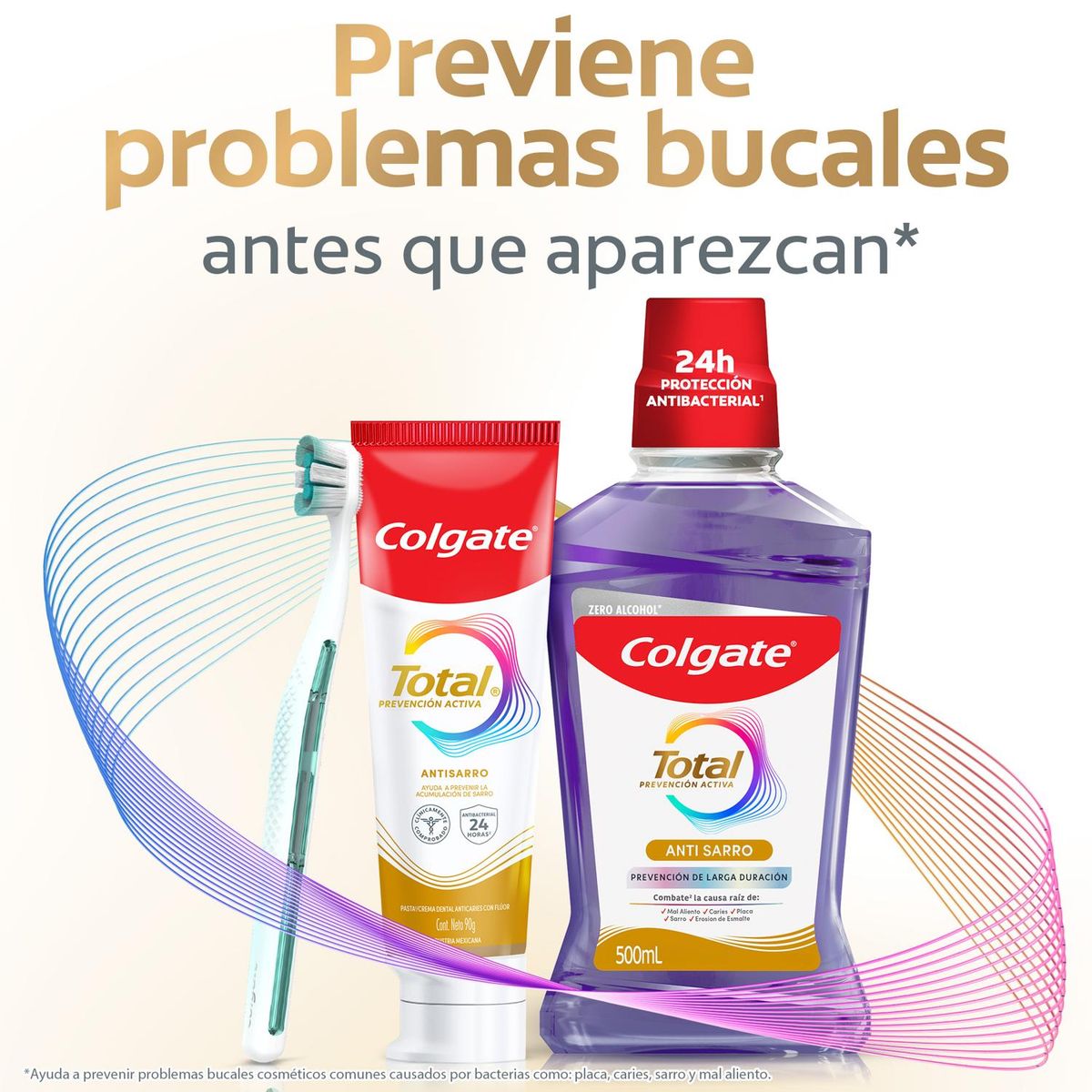 COLGATE - Pasta Dental Colgate Total Antisarro con Flúor 90 gr