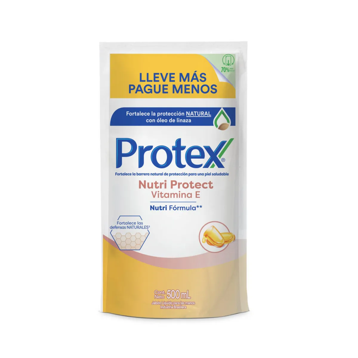 PROTEX - Jabón Líquido Doypack Vitamina E Protex 500 ml