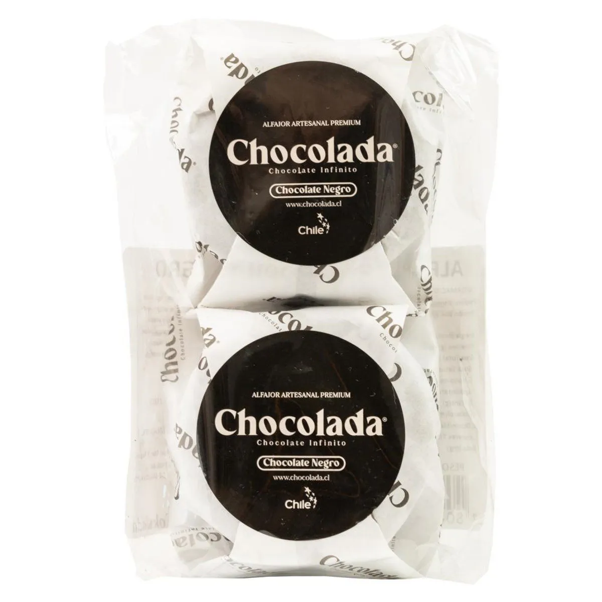 CHOCOLADA - Alfajor Artesanal Chocolate Negro 2 Un