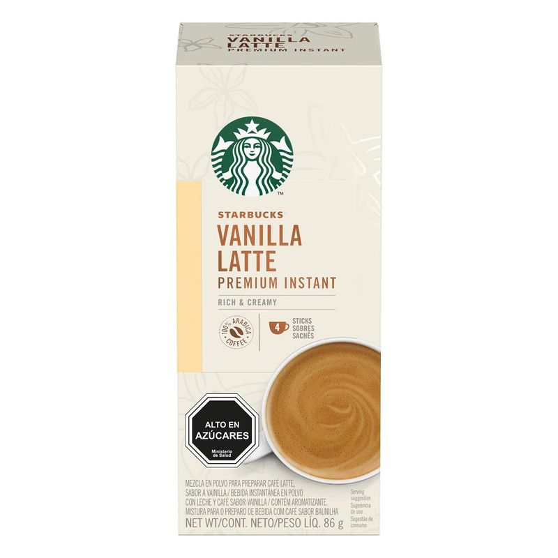 STARBUCKS - CAFE VAINILLA LATTE STARBUCKS 0.086 KL