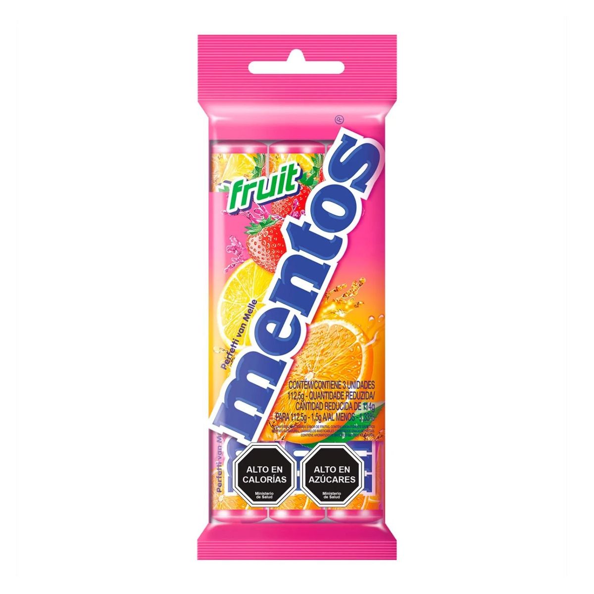 MENTOS - Caramelos Mentos Semiduros Sabor Fruta 113 g