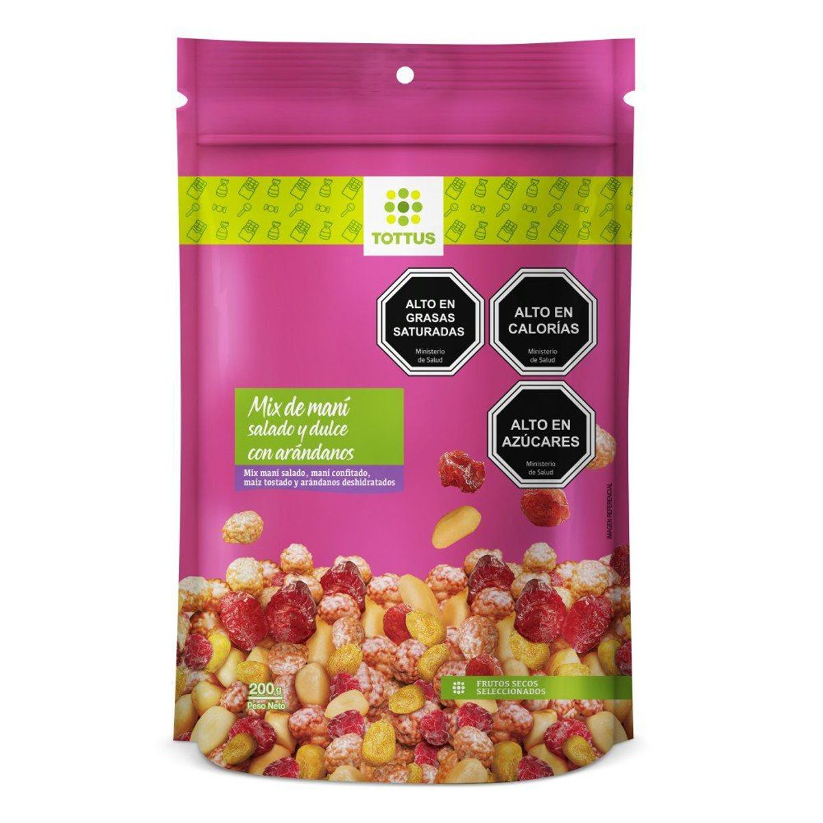 TOTTUS - Mix Maní Dulce y Salada con Arándanos Tottus 200 g
